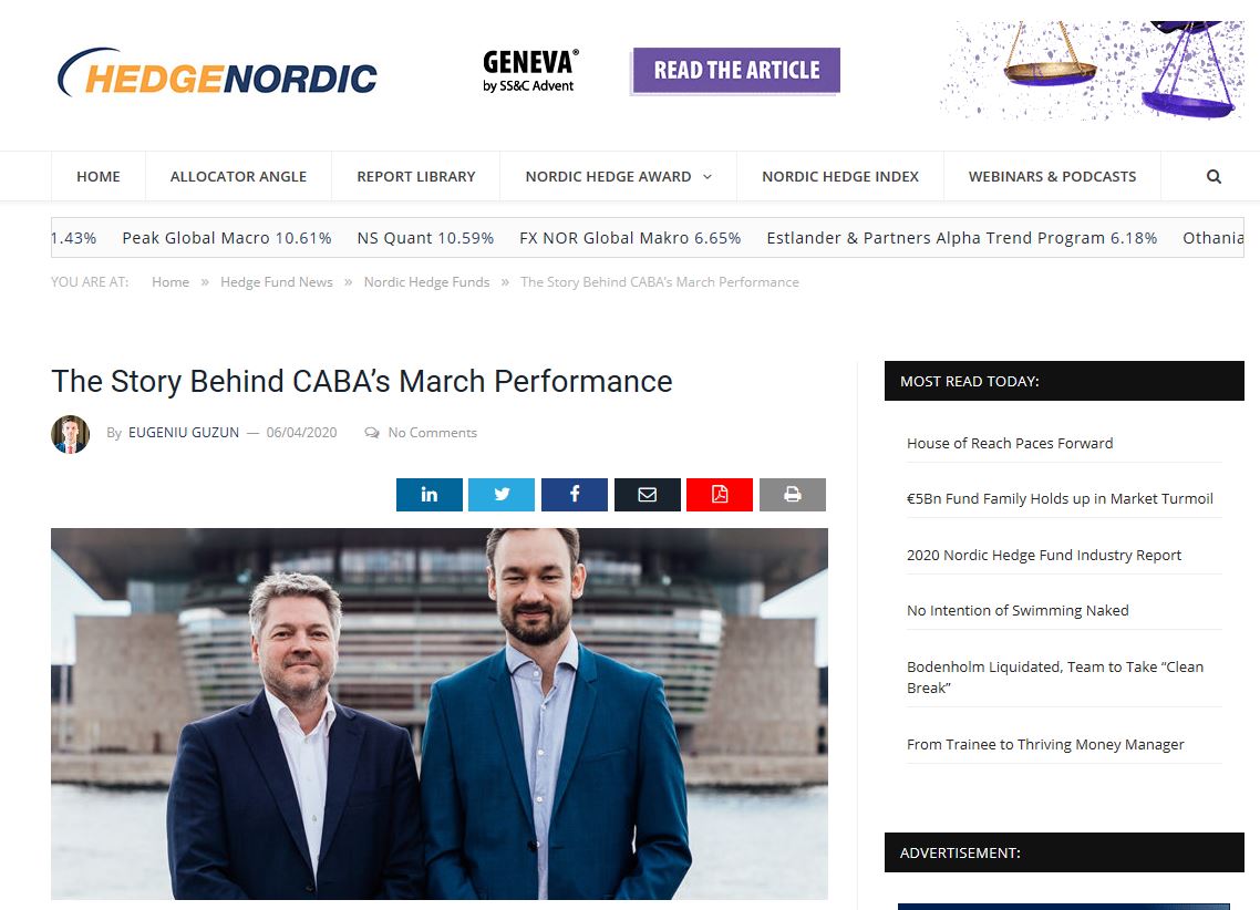 Read more about the article HedgeNordic brings “The Story Behind CABA’s March Performance”
